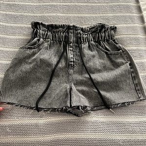 Wild Fable Black Wash Drawstring Jean Shorts